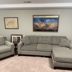 Macy’s Queen Sleeper Sofa With Armchair