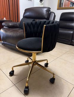 Vanity Chair Black And Gold