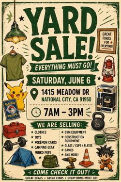 🚨🎉 MEGA YARD SALE THIS SATURDAY! 🎉🚨