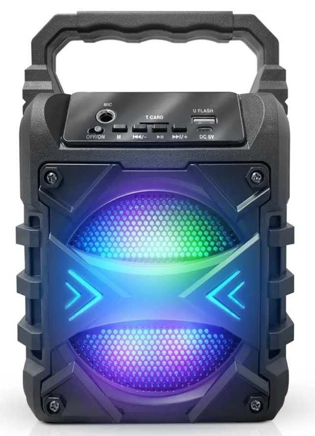 Top Tech Audio Jet-4 Bluetooth Portable Speaker, Louder Volume, Crystal Clear Stereo Sound, Rich Bass, 100 Foot Wireless Range, Microphone Input (Blac