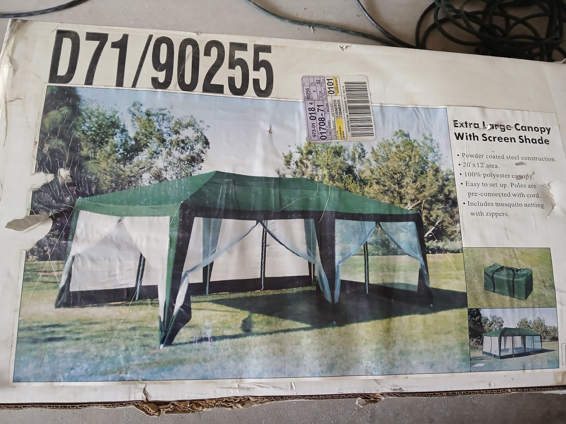 Extra Large Canopy with Screen Shading