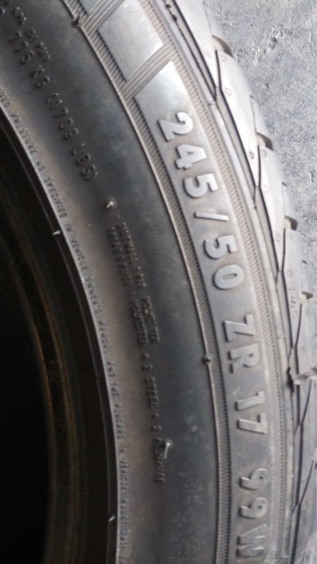 245/50/17 tires