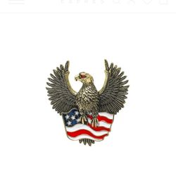 Bald Eagle Brooches American Flag Lapel Pin