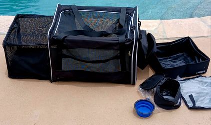 24"×17"×17"Delux pet carrier w/ 12"×17×17"extendable room