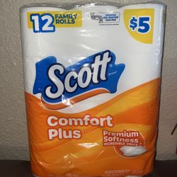 Scott 12 Family Rolls Toilet Paper 