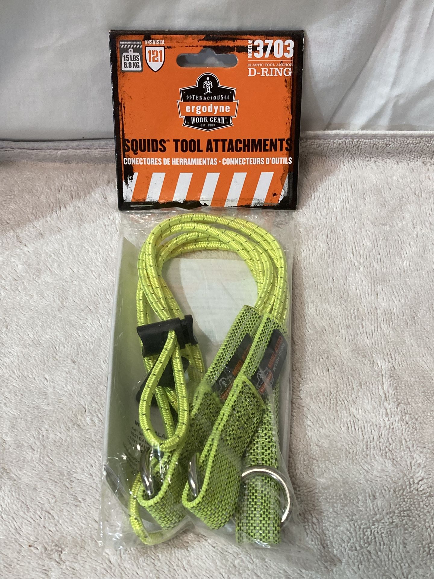 New TENACIOUS ERGODYNE WORK GEAR SQUIDS TOOL ATTACHMENTS, #3703, 3 Piece Pack