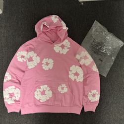 Pink Denim Hoodie