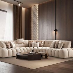 Sofa Sectional Beige - New - Ask For Price