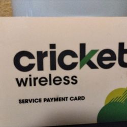 Cricket Wireless Service Payment Card 