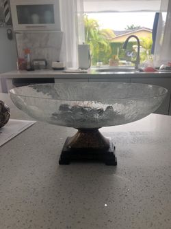Home Decor Table Decor crushed glass Bowl