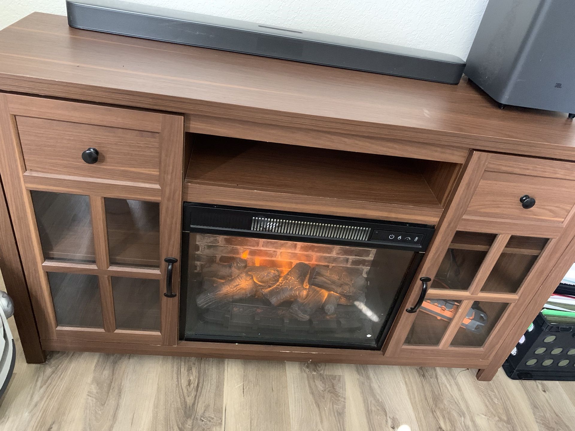 Dresser With Fire Place And Heater