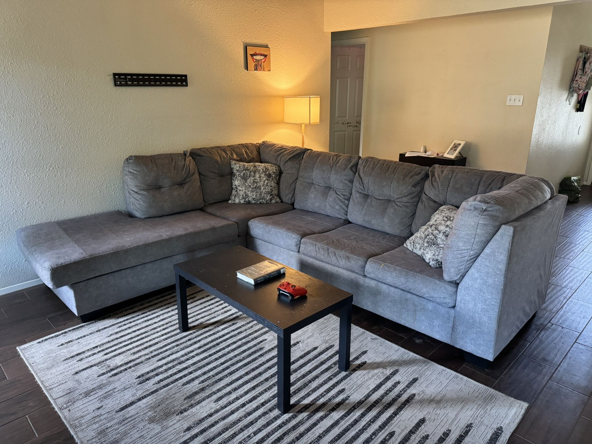 Grey Sleeper Sectional