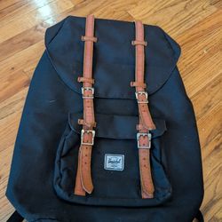 Black Herschel Backpack W/ Striped Inside