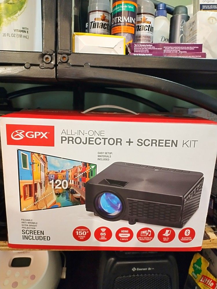 Gpx All In One Projector And Screen Kit