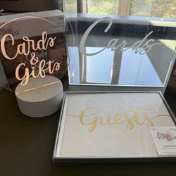 Card box, Light Up Signs, Guest Book