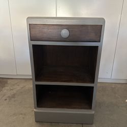 Vintage Solid Wood Nightstand Bedside Table Drawer Shelf MCM Mid Century Modern
