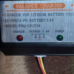 Charger For LITHIUM BATTERY PACK 7.4V PHQ-CPU7V4 LI-ION/LI-PO