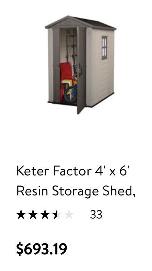 New still in box Outdoor Storage Shed $400 paid $693.19 plus tax
