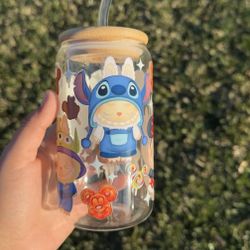 Disney Labubu Glass Tumblr 