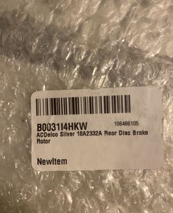 Rear And Front Disc Brake Rotors