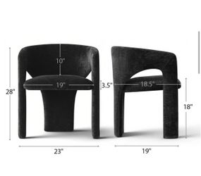 Black velvet dinning chairs