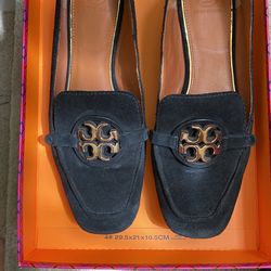 Tory Burch Suede Metal Miller Loafer