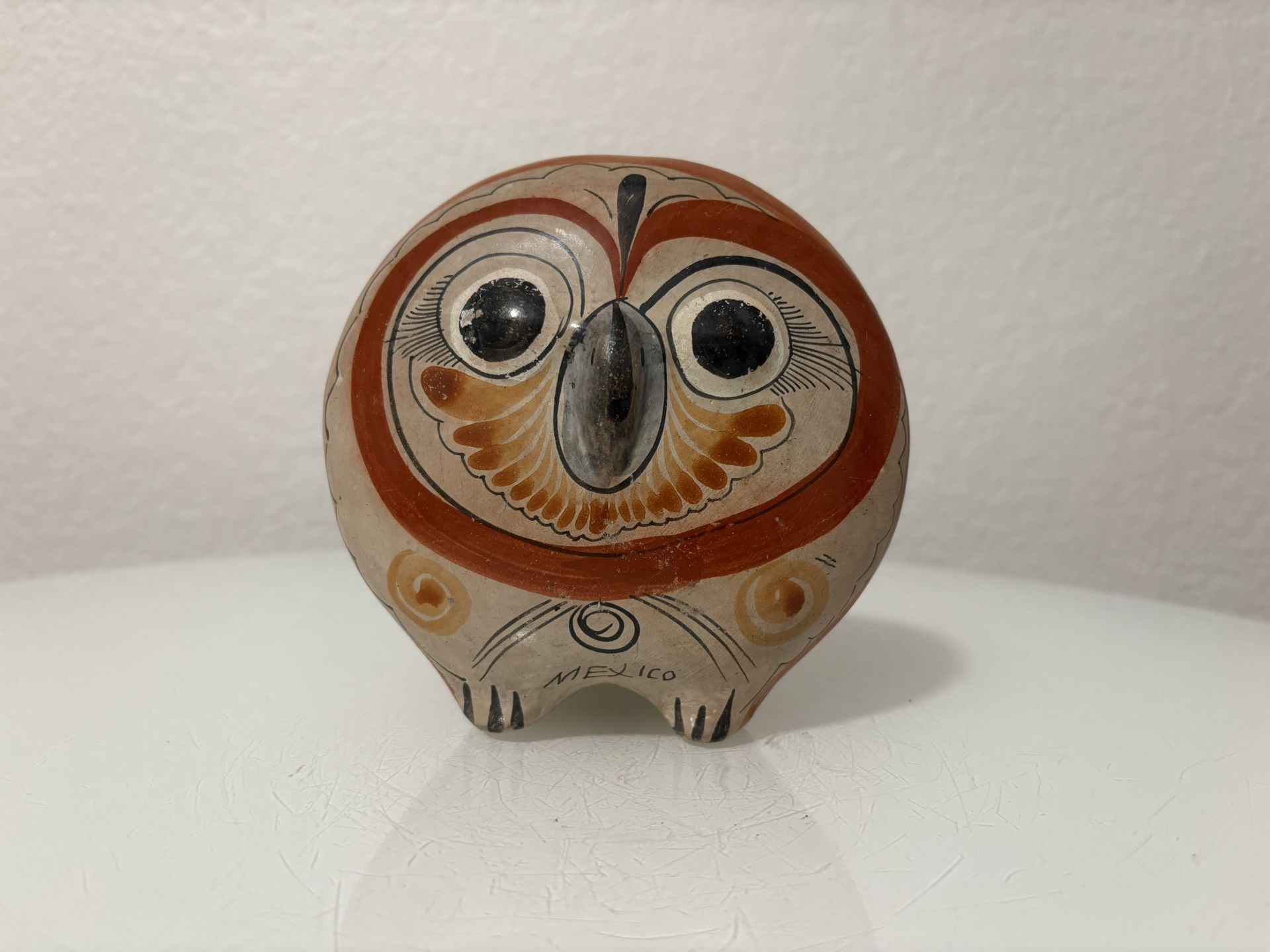 Mexican Ceramic Owl Figurine