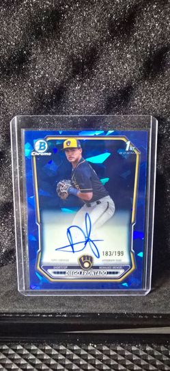 2026 Bowman Chrome Sapphire Diego Frontado Auto 1st Prospect #/199 Brewers