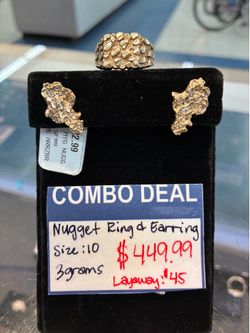 Nugget Ring and Nugget Earring