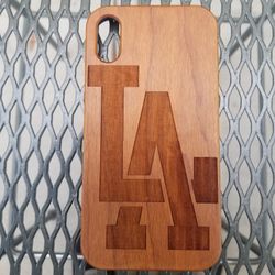 LA design laser engraved wood case for iPhone and Samsung Galaxy