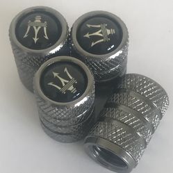 Tire valve caps for Maserati car
