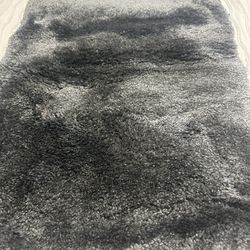 Dark grey bathroom rug 