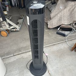 Tower fan with remote control