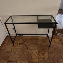 Ikea VITTSJÖ laptop Table, Black/glass