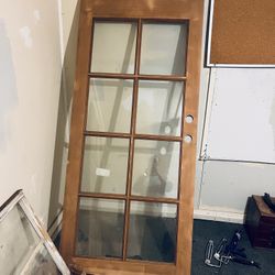 Antique Wooden Doors; w/And Window Frames 