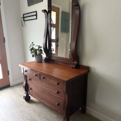 MAJESTIC dresser - Empire - 4 drawers - mirror detaches - antique - mahogany - delivery available