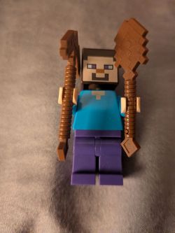 LEGO Minecraft: Steve Minifigure with Pickaxe and Shovel.  (#0807)