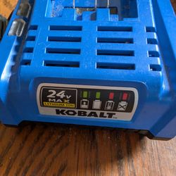 New Kobalt 24V Max Lithium Ion Battery Charger For Power Tools. Rubber Feet On The Bottom, Made To Hang. West Or East