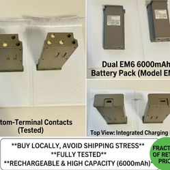 [2-Pack] EM6 Rechargeable Camera Batteries - 8.4V 6000mAh - New (Open Box)