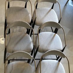 6 USED Fabric 25 Inch Seat Height Counter Stools