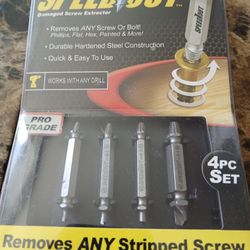 
Grabit SpeedOut PRO SCREW EXTRACTOR Damage Screw EXTRACTOR New

Experience the ease of removing damaged screws with the SpeedOut PRO Screw Extractor,