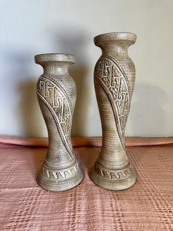 Pair Of Pillar Candleholders