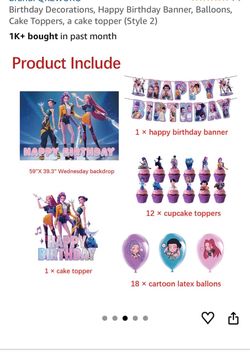 K Pop Demon Hunters Birthday decorations.