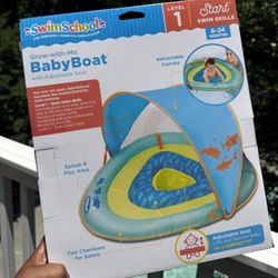 SwimSchool Baby Boat with Canopy 6-24 Months New