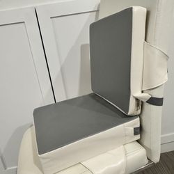 White And Gray Chair Booster