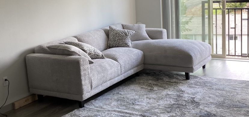 Textured Off-white Couch