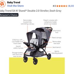 Baby Trend Sit N Stand Double 2.0 Stroller