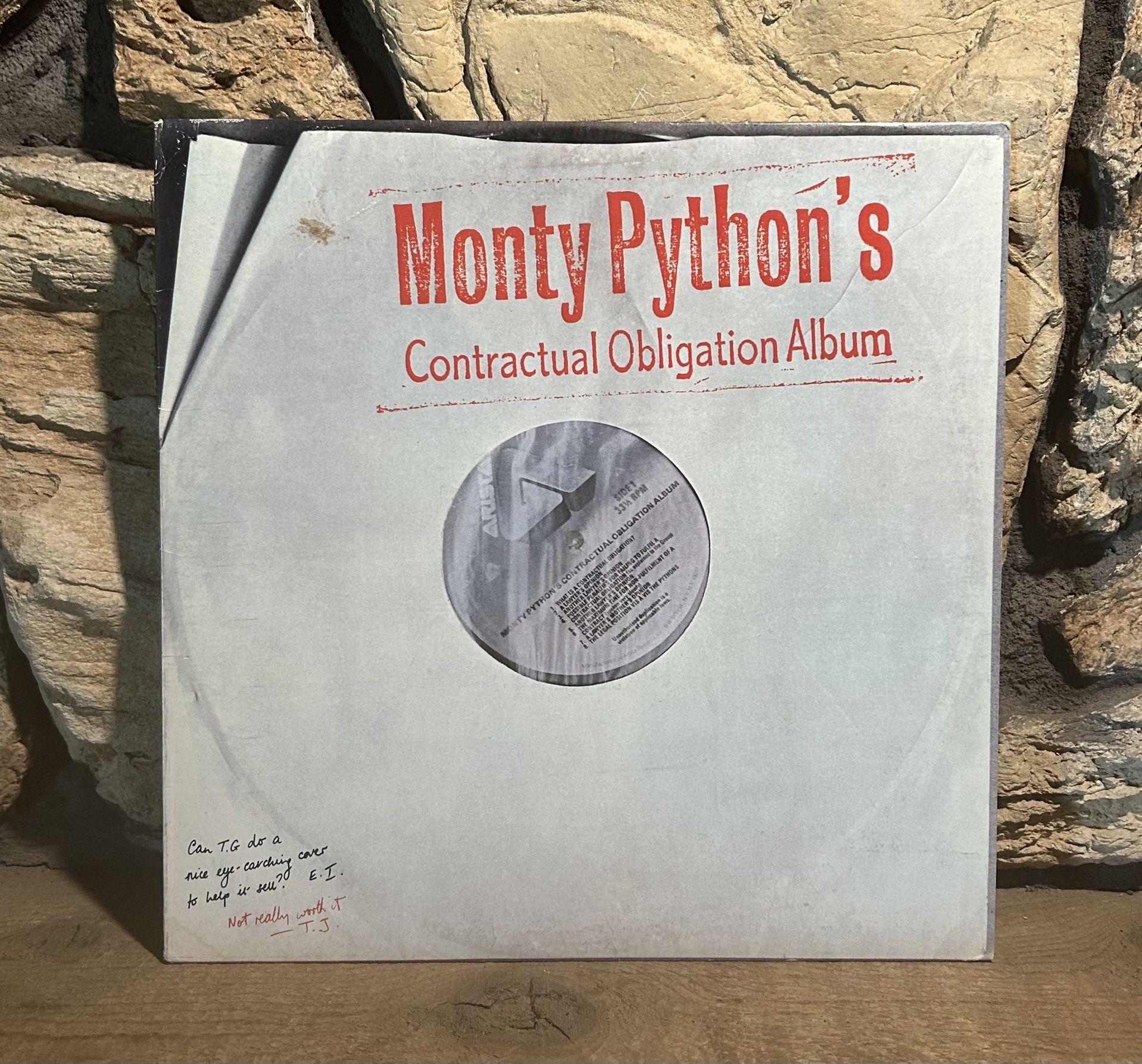 Monty Python’s “Contractual Obligations Album” Vinyl LP Album Vintage 1980