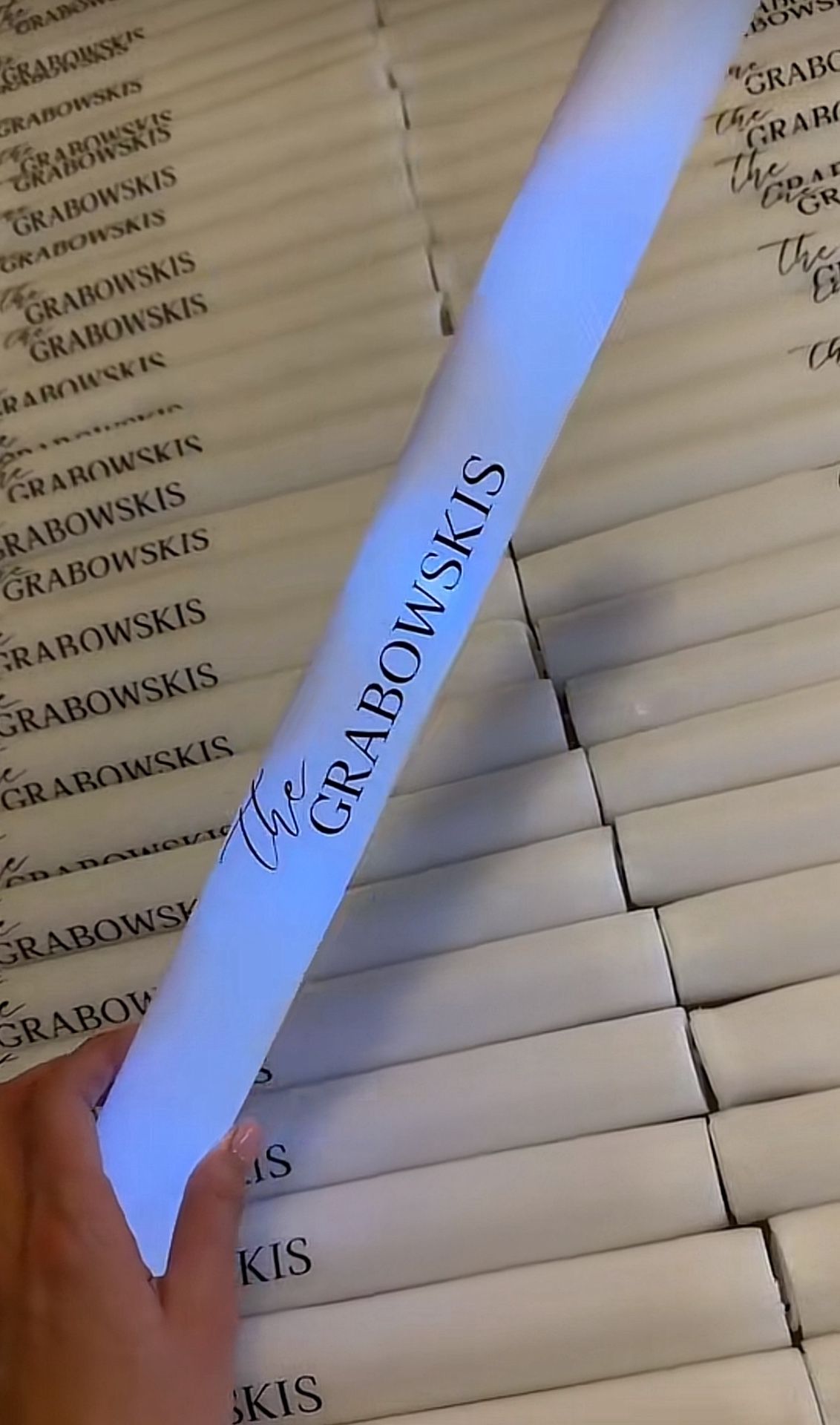 Custom wedding dance floor glow sticks