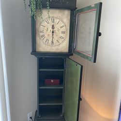 Single Door Armoire Grandfather Clock